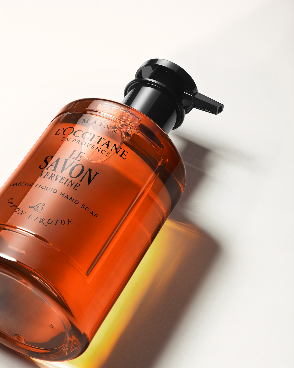 L'Occitane Verbena håndsåpe i glassflaske – detalj