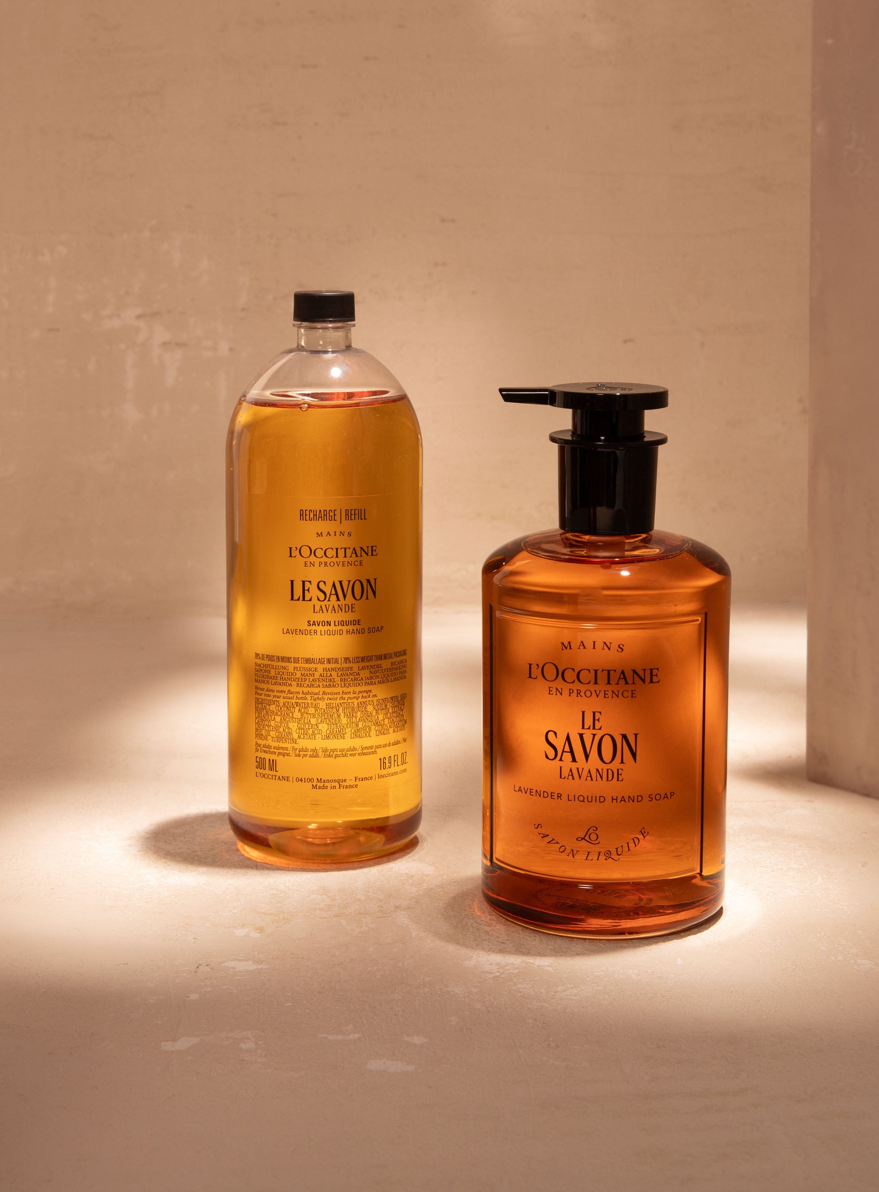 L'Occitane Lavender håndsåpe – refill og flaske