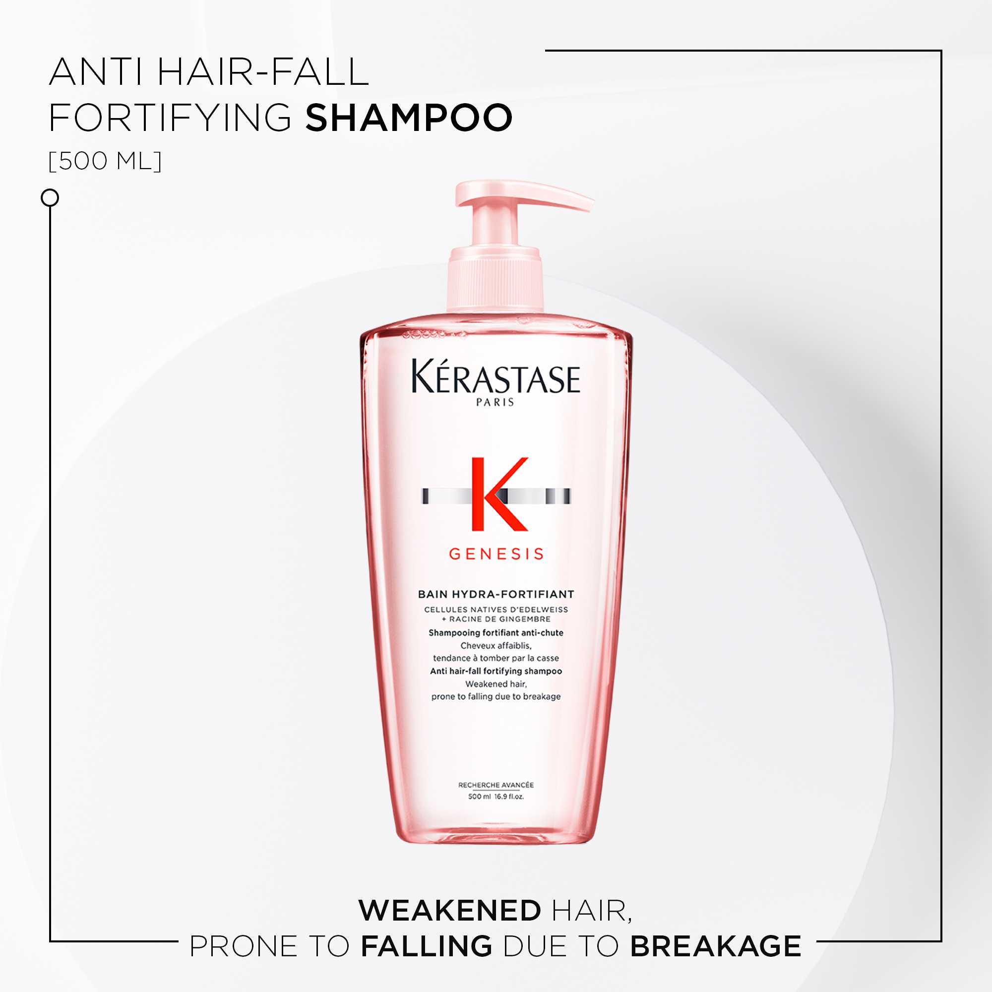 Kérastase Genesis Hydra-Fortifiant Shampoo 500ml - www.Hudonline.no