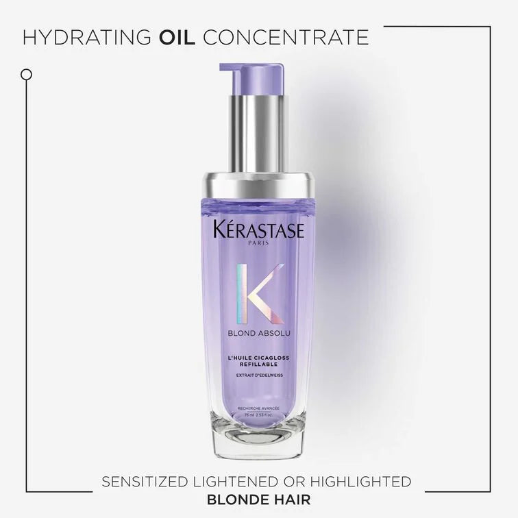 Kerastasé BLOND ABSOLU L´HUILE CICAGLOSS REFILLABLE HAIR OIL 75ML - www.Hudonline.no