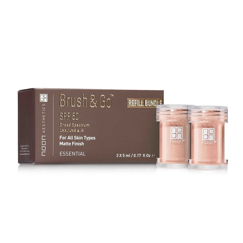 Noon Refill Brush & Go SPF 50 Alle hudtyper (3x5ml) - www.Hudonline.no