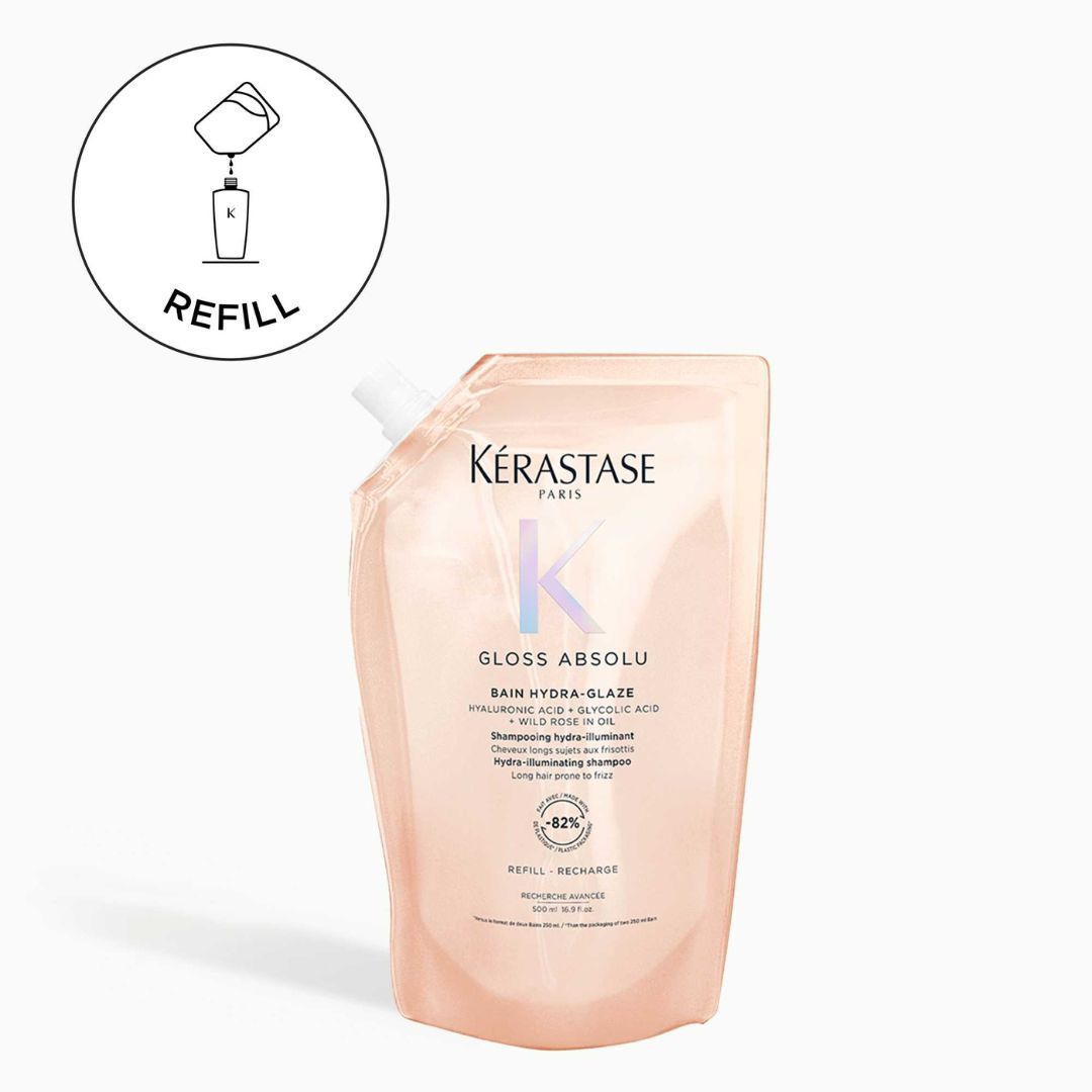 Kérastase GLOSS ABSOLU BAIN HYDRA-GLAZE SHAMPOO REFILL 500ML - www.Hudonline.no