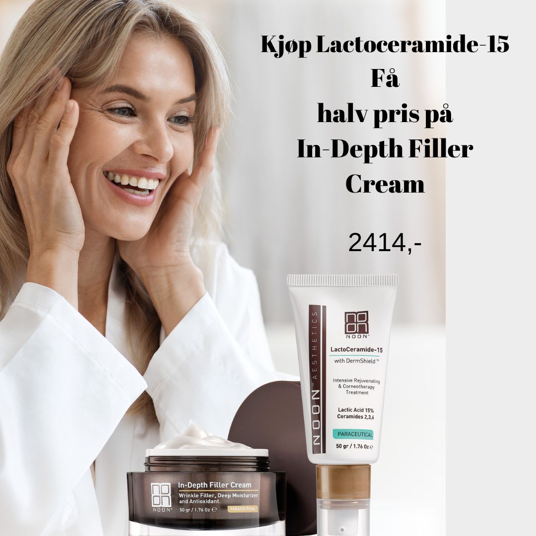Noon Kampanje-Kjøp Lactoceramide-15, få halv pris på In-Depth Filler Cream - www.Hudonline.no 