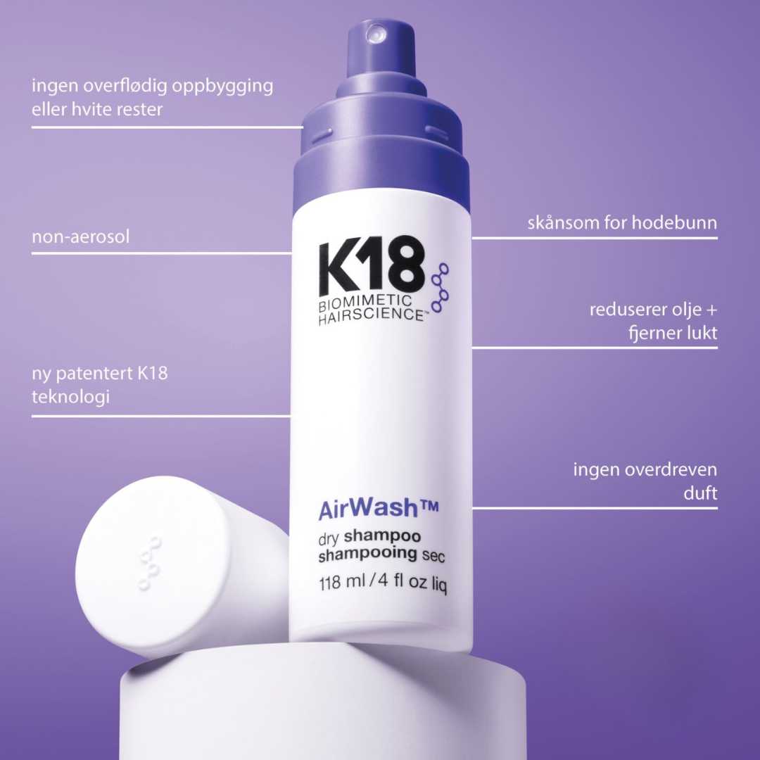 K18 AirWash™ Tørrsjampo - www.Hudonline.no