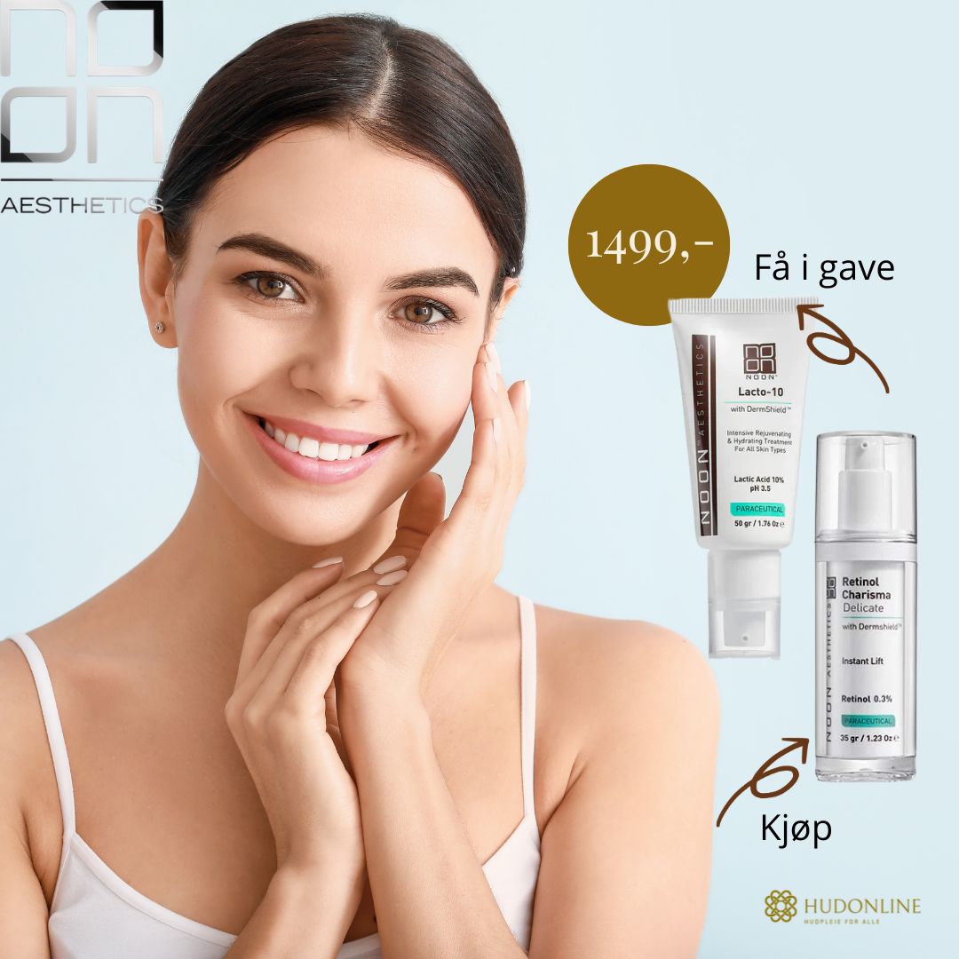 NOON Aesthetics Kampanje. Kjøp Retinol 0,3%, få Lacto-10 i gave - www.Hudonline.no
