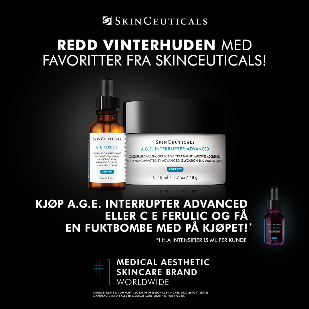 Skinceuticals Kampanje Kjøp C E Ferulic og AGE Interrupter Advanced-Få Med Gave - www.Hudonline.no 