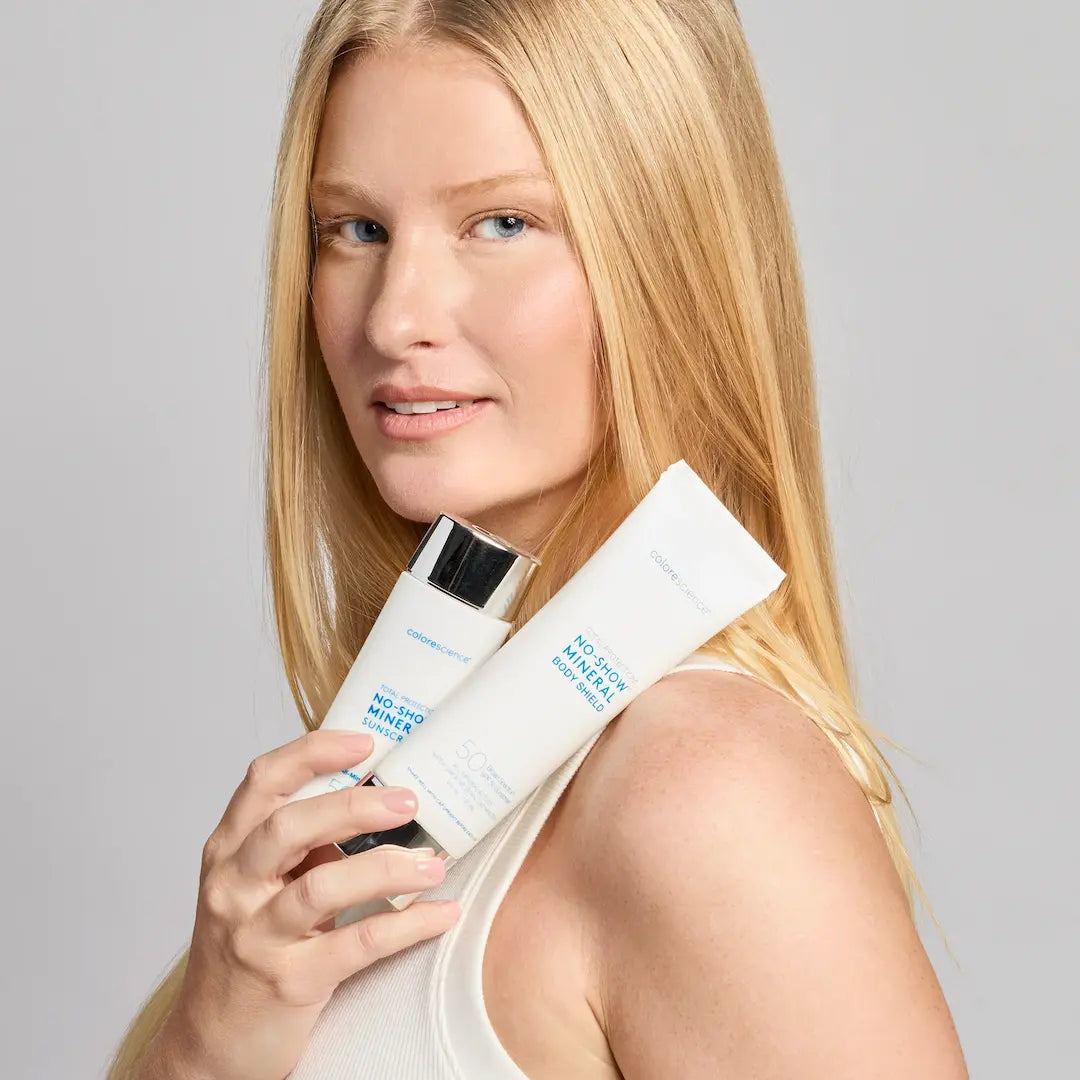 Colorescience No-Show Body Shield SPF 50 – lett mineralsk kroppssolkrem uten hvitt skjær