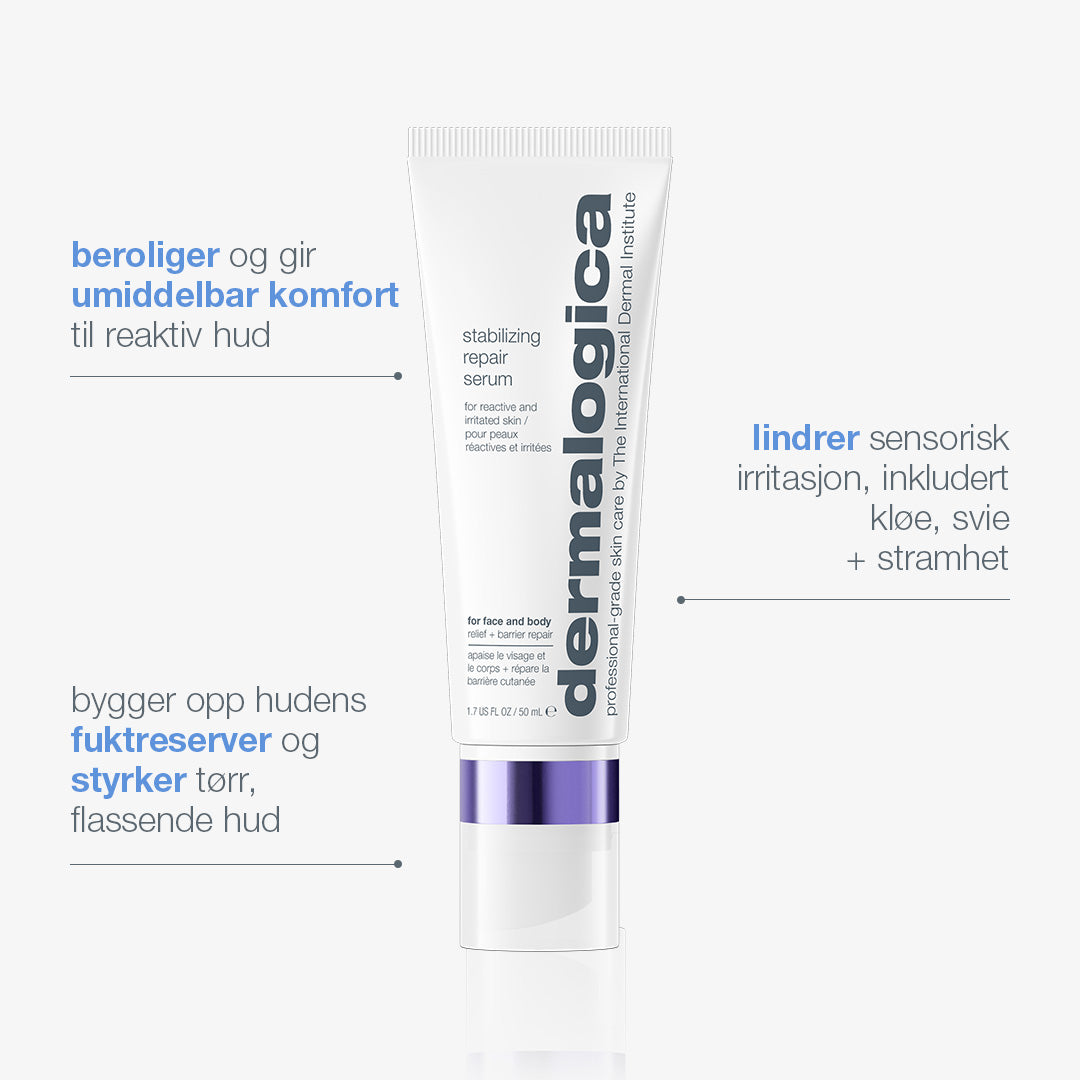 Dermalogica Stabilizing Repair Serum – beroliger og lindrer kløe, svie og stramhet i reaktiv og tørr hud