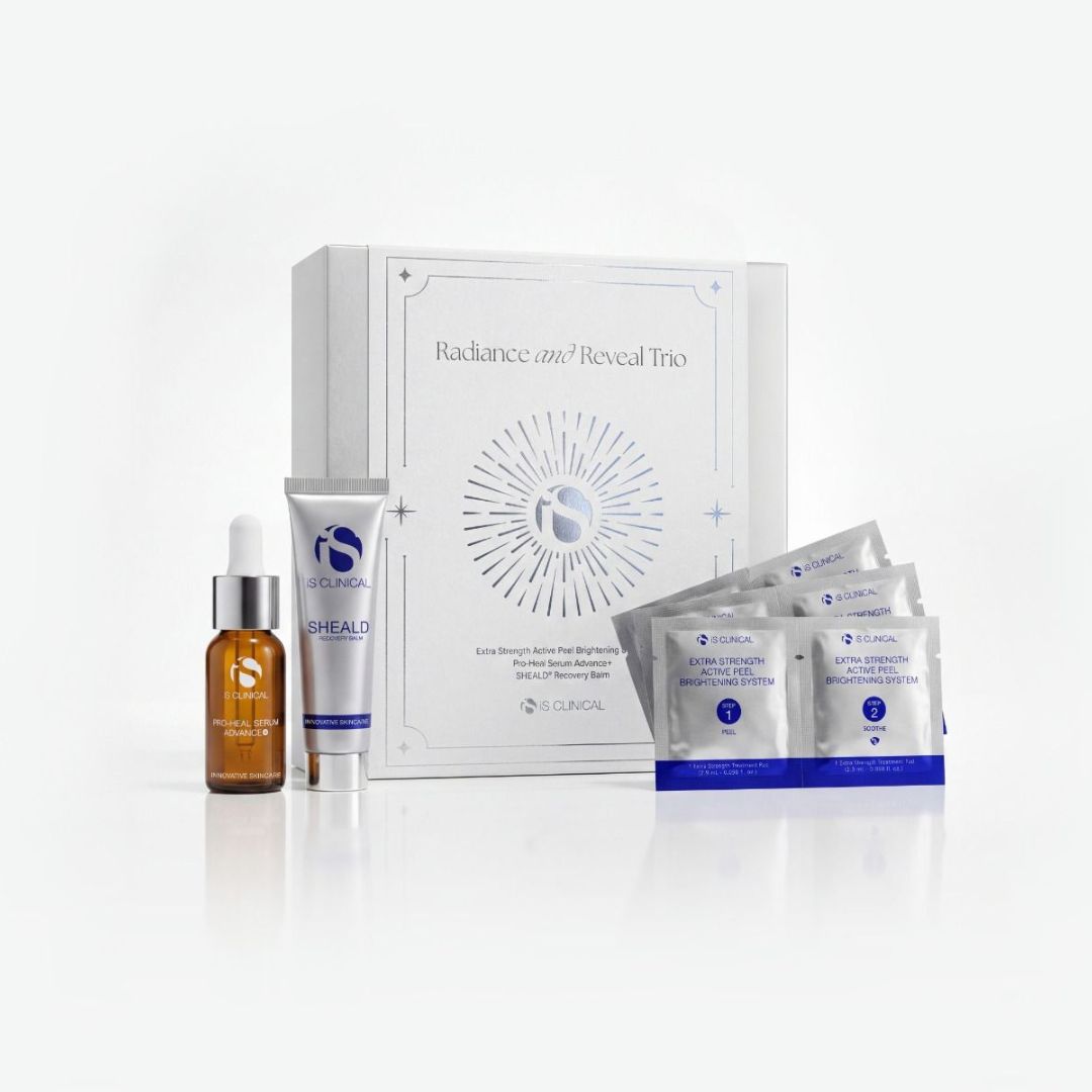 iS Clinical Radiance and Reveal Trio – gavesett for glød og jevnere hudtone