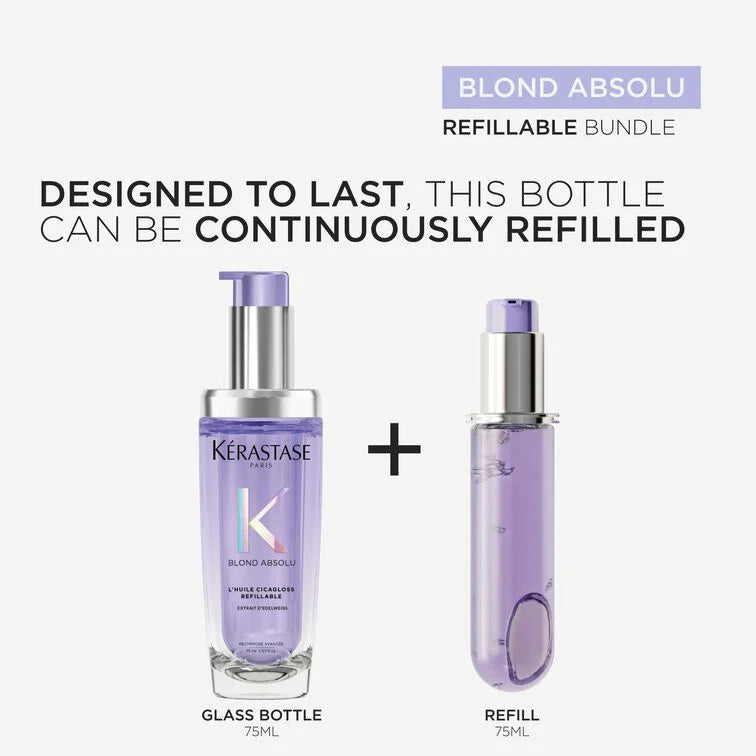 Kerastasé BLOND ABSOLU L´HUILE CICAGLOSS REFILLABLE HAIR OIL 75ML - www.Hudonline.no 