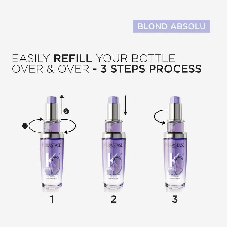 Kerastasé BLOND ABSOLU L´HUILE CICAGLOSS REFILLABLE HAIR OIL 75ML - www.Hudonline.no 