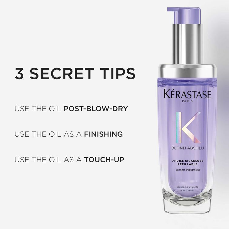 Kerastasé BLOND ABSOLU L´HUILE CICAGLOSS REFILLABLE HAIR OIL 75ML - www.Hudonline.no 