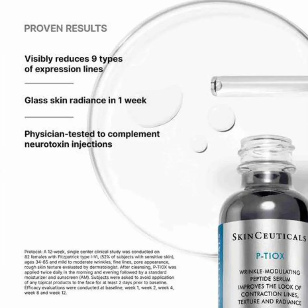 SkinCeuticals P-TIOX Anti-Aging Duo Hudpleiesett med Peptidserum 30 ml og Peptidkrem 48 ml mot Rynker og Porer