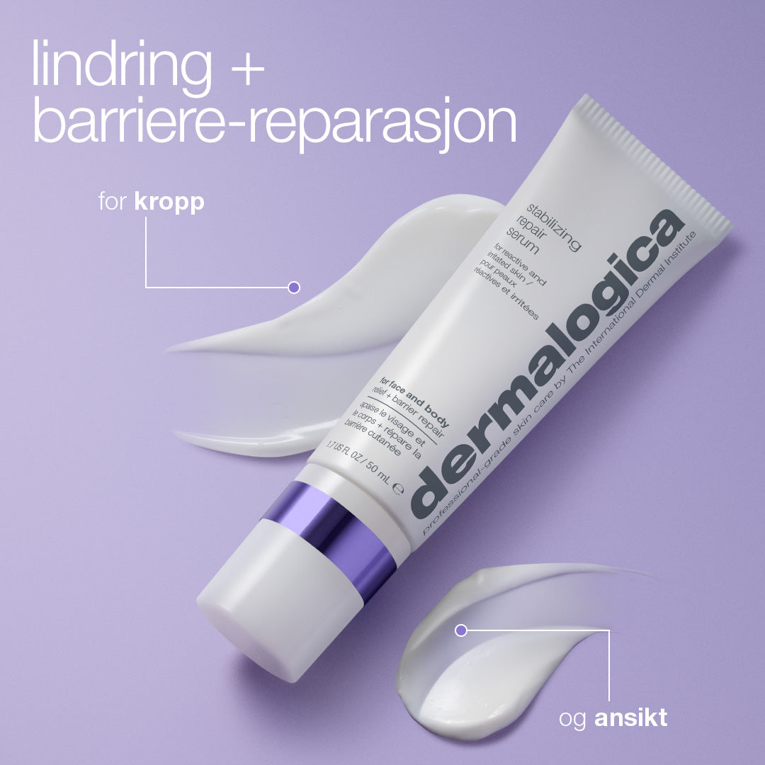 Dermalogica Stabilizing Repair Serum med tekstur – lindring og reparasjon av hudbarrieren for ansikt og kropp
