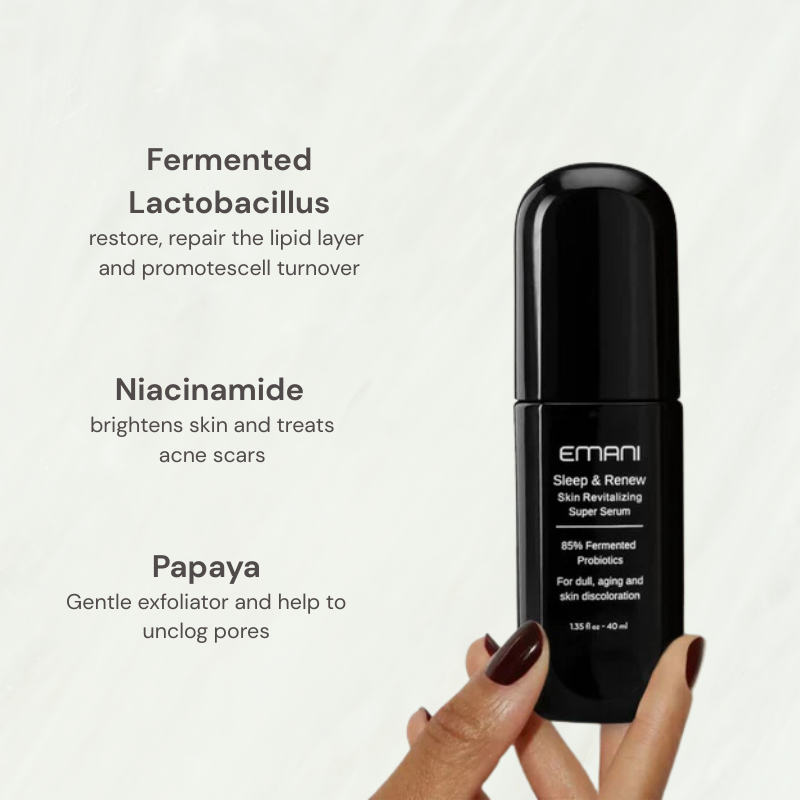Emani Sleep & Renew Serum fordeler - www.Hudonline.no