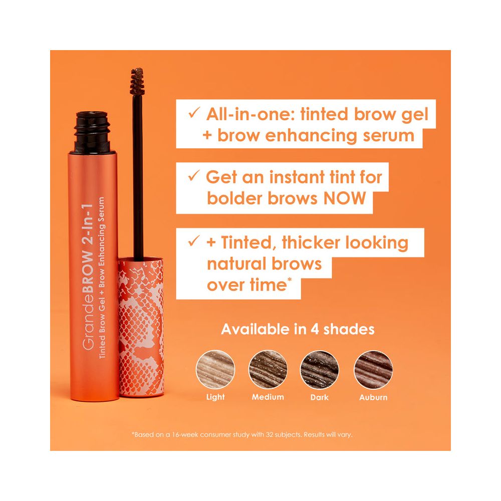 GrandeBROW 2-In-1 Tinted Brow Gel + Brow Enhancing Serum - www.Hudonline.no 