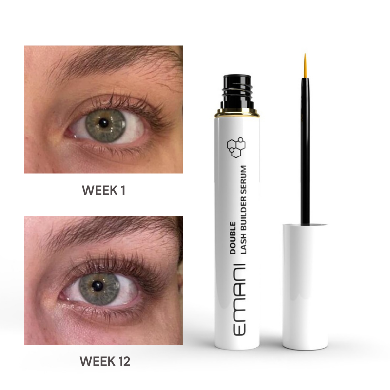 Emani Lash Growth Serum før og etter - www.Hudonline.no