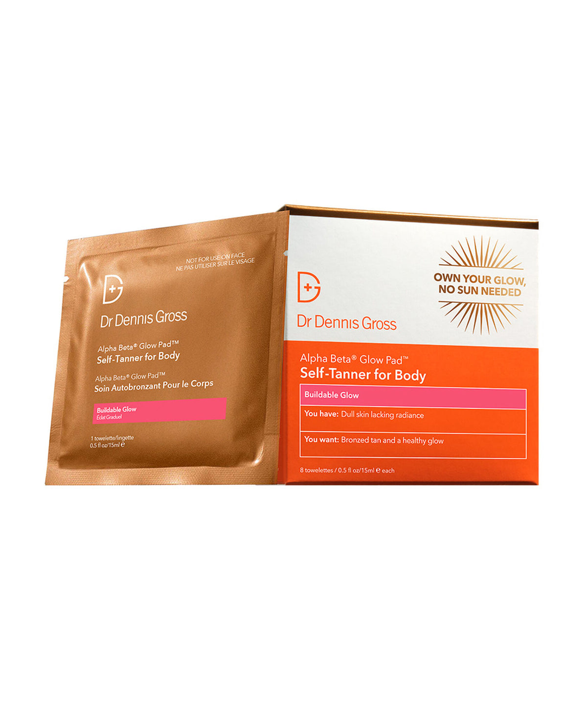 Dr Dennis Gross Alpha Beta Glow Pad Self-Tanner for Body - www.Hudonline.no