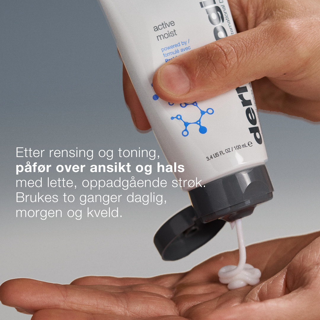 Slik bruker du Dermalogica Active Moist på ansikt og hals