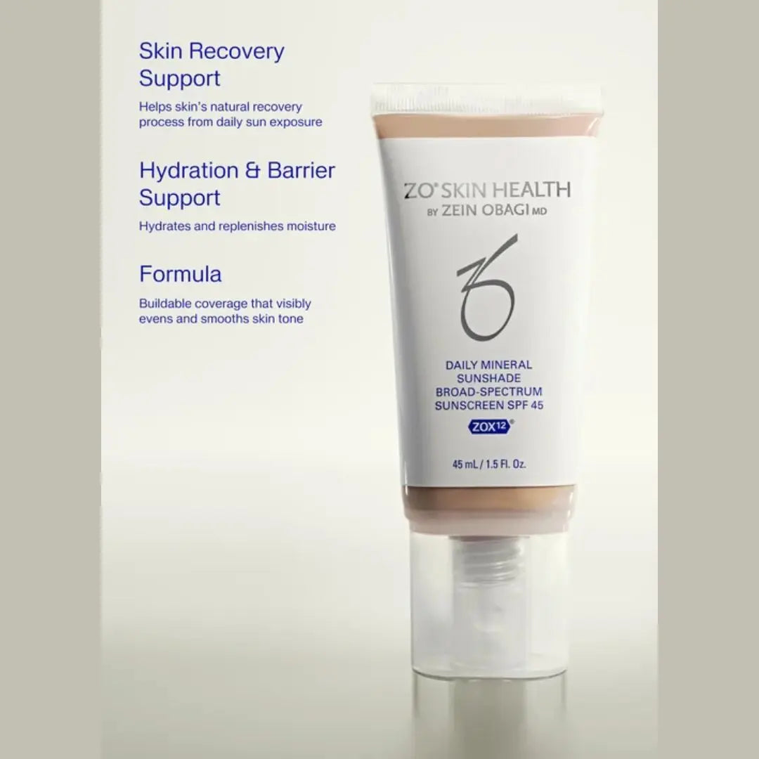 ZO Skin Health Daily Mineral Sunshade SPF 30 — Mineralsk solkrem med farge 45 ml - www.Hudonline.no 