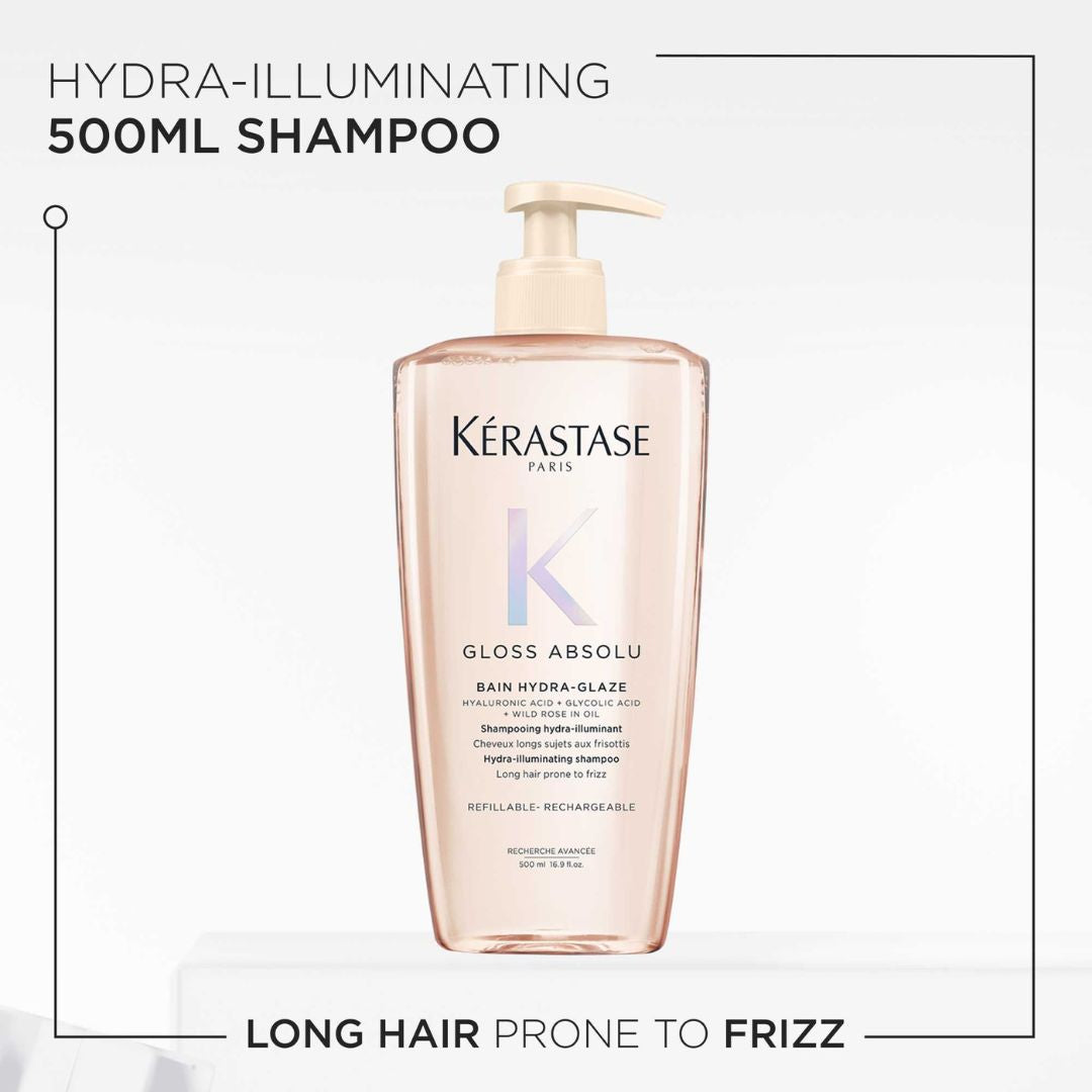 Kérastase GLOSS ABSOLU BAIN HYDRA-GLAZE SHAMPOO 500ML - www.Hudonline.no 