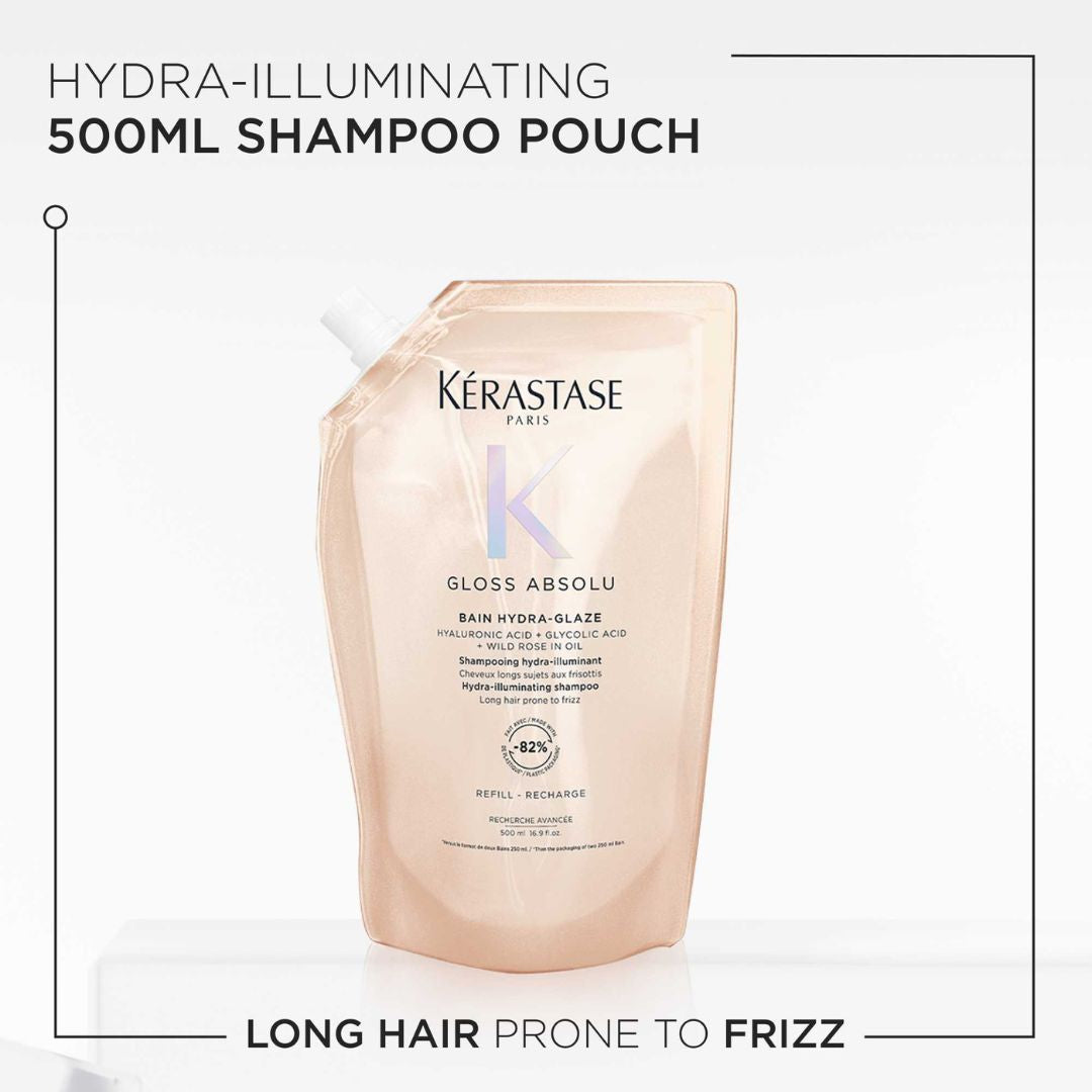Kérastase GLOSS ABSOLU BAIN HYDRA-GLAZE SHAMPOO REFILL 500ML - www.Hudonline.no 