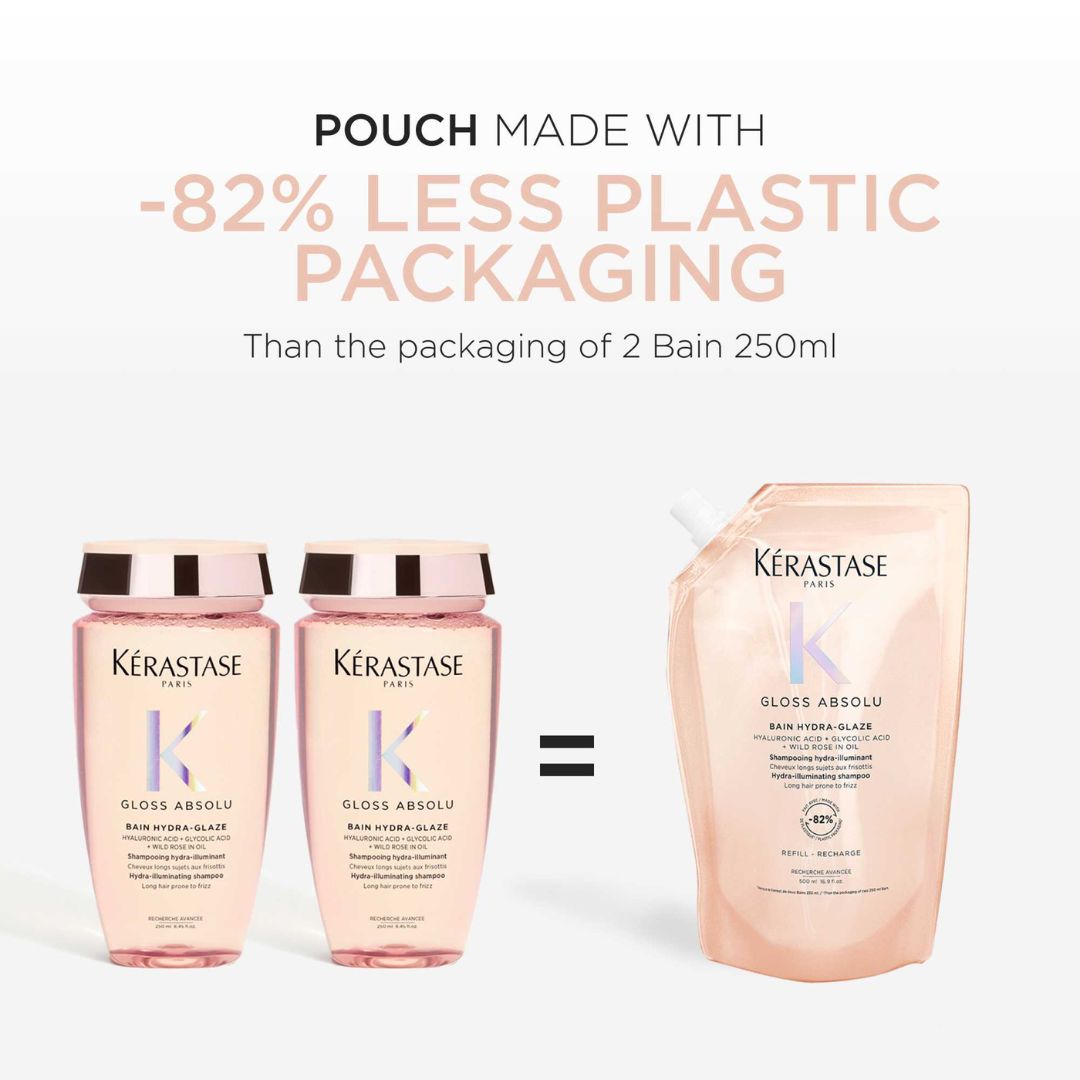 Kérastase GLOSS ABSOLU BAIN HYDRA-GLAZE SHAMPOO REFILL 500ML - www.Hudonline.no 