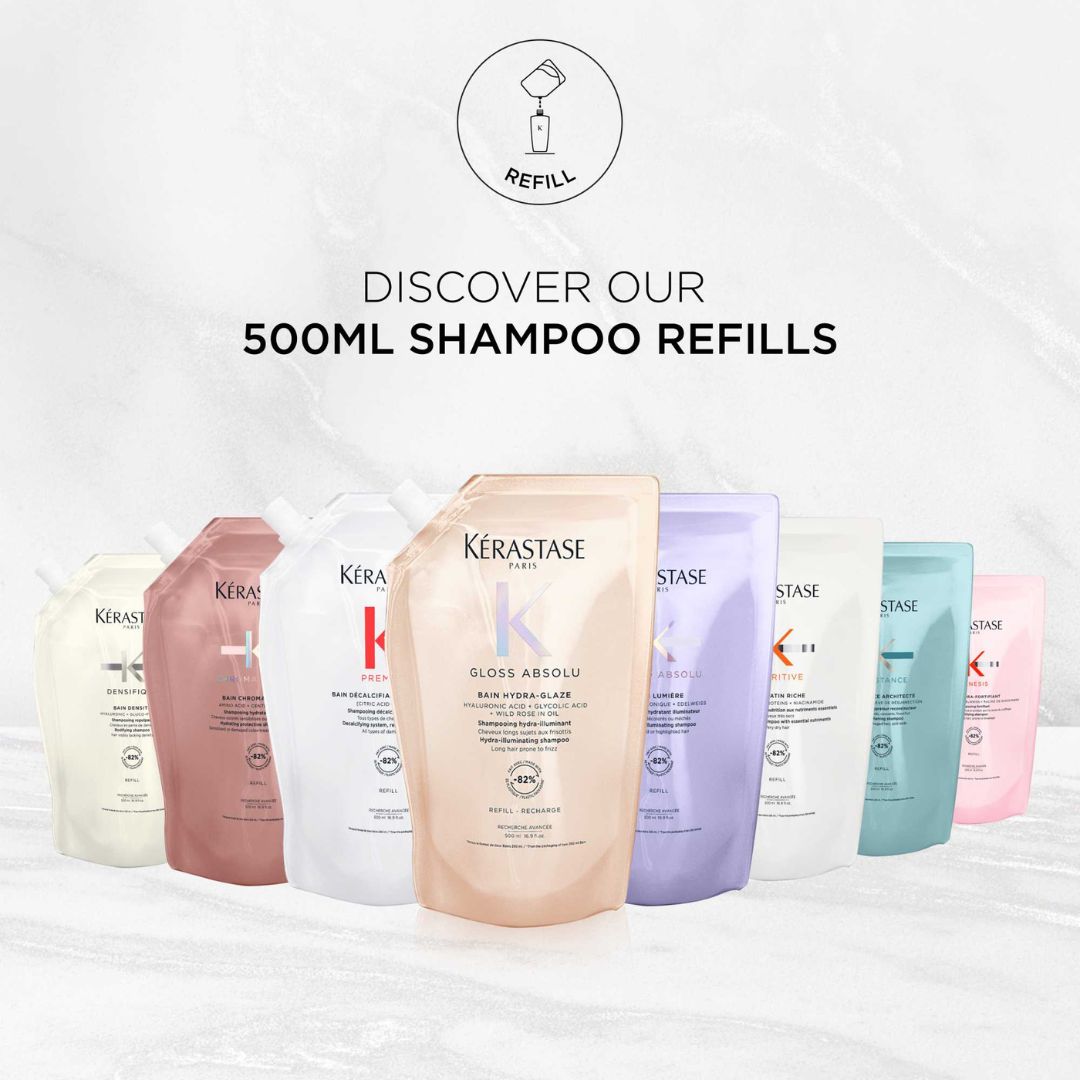Kérastase GLOSS ABSOLU BAIN HYDRA-GLAZE SHAMPOO REFILL 500ML - www.Hudonline.no 