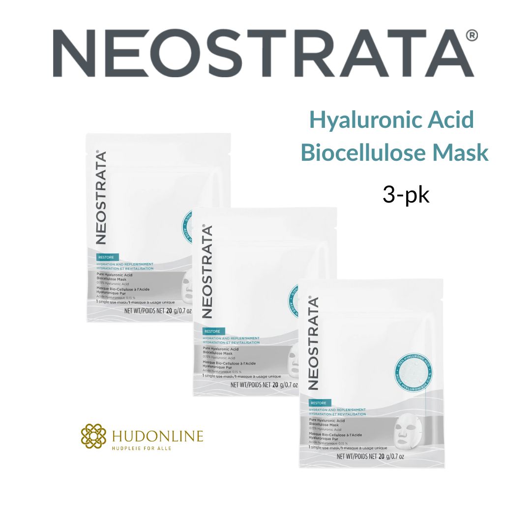 Neostrata HA Biocellulose Mask 3 pk á 20g - www.Hudonline.no 