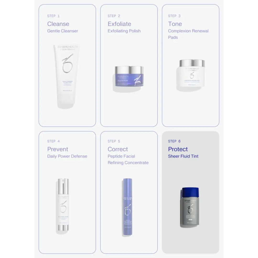 ZO Skin Health Sheer Fluid Tint SPF 30 — Lett mineralsk solkrem med farge 50 ml