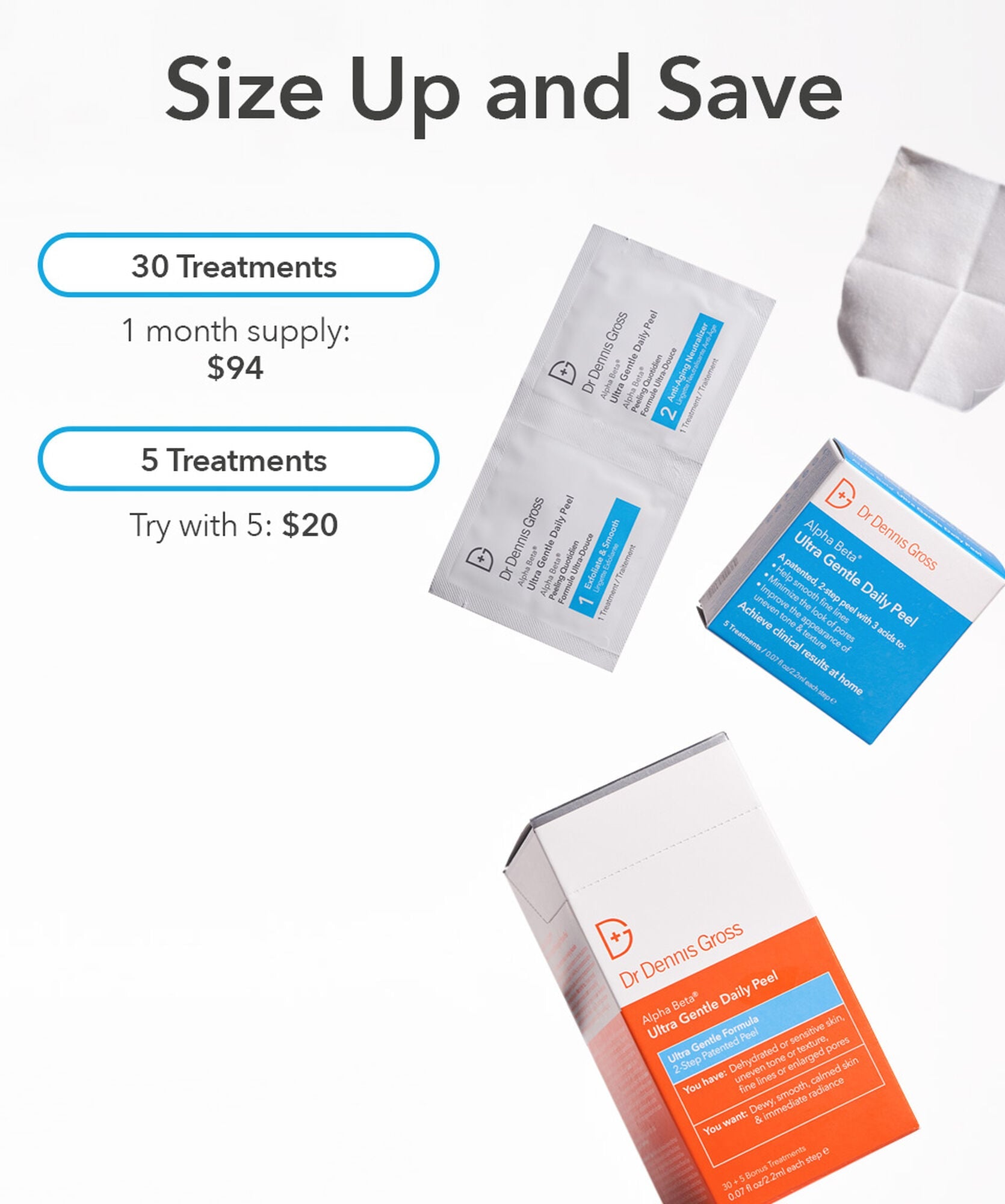 Dr Dennis Gross Alpha Beta Face Peel Ultra Gentle PeelPads - www.Hudonline.no