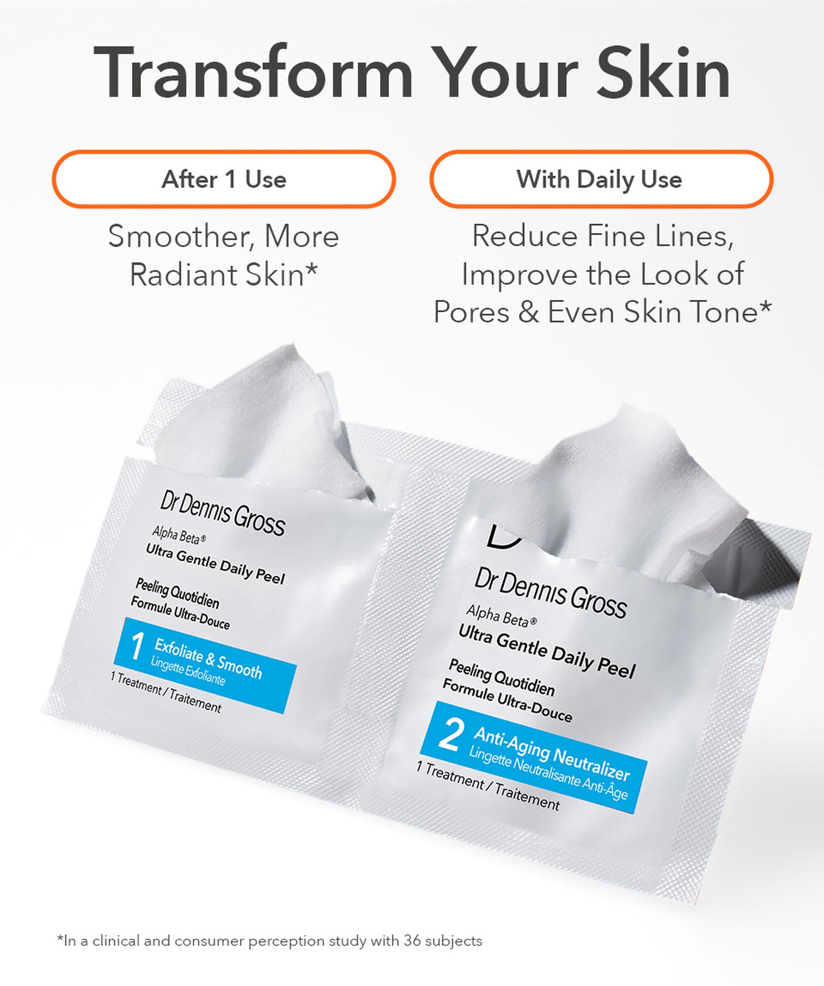Dr Dennis Gross Alpha Beta Face Peel Ultra Gentle PeelPads - www.Hudonline.no