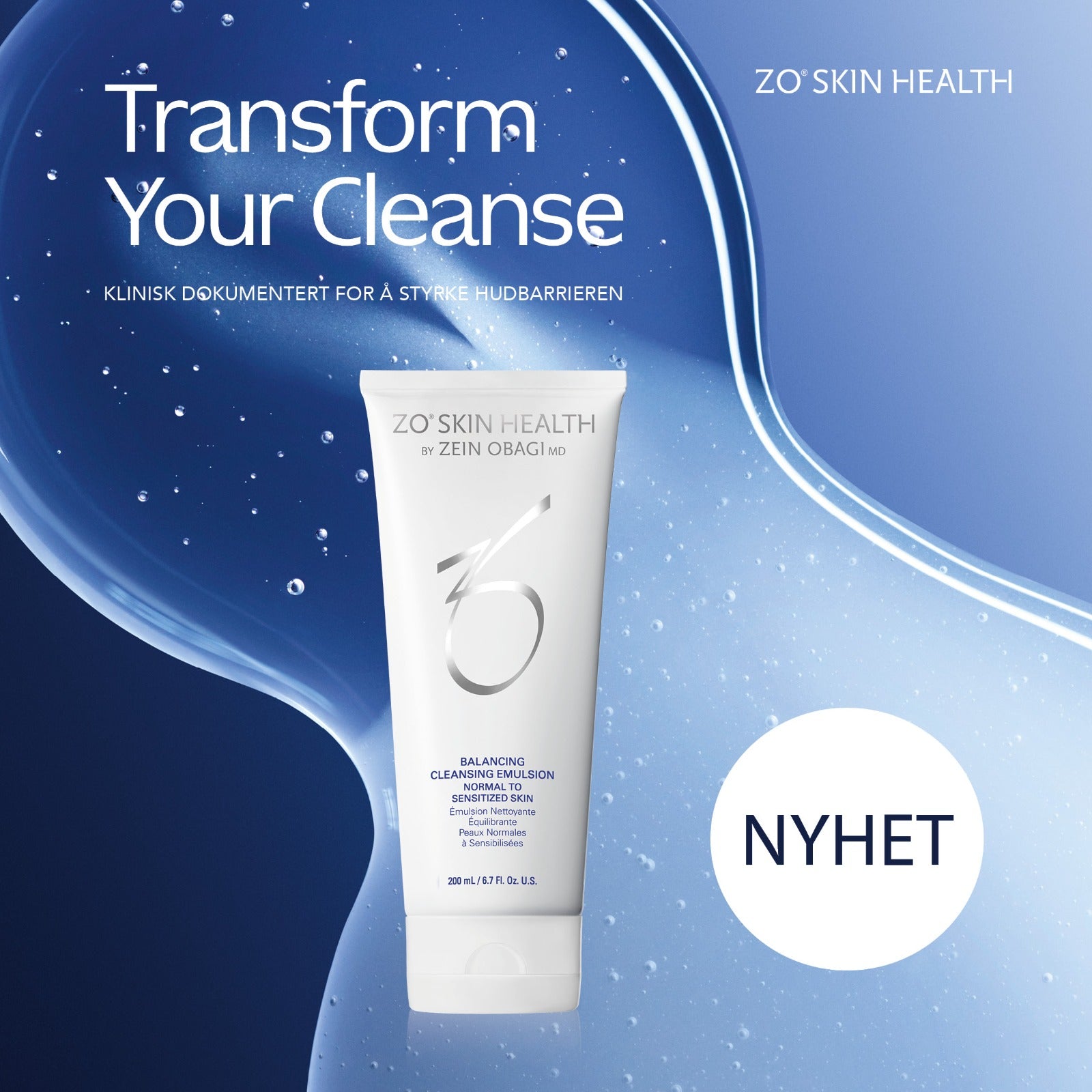 ZO Balancing Cleansing Emulsion 200ml - www.Hudonline.no 