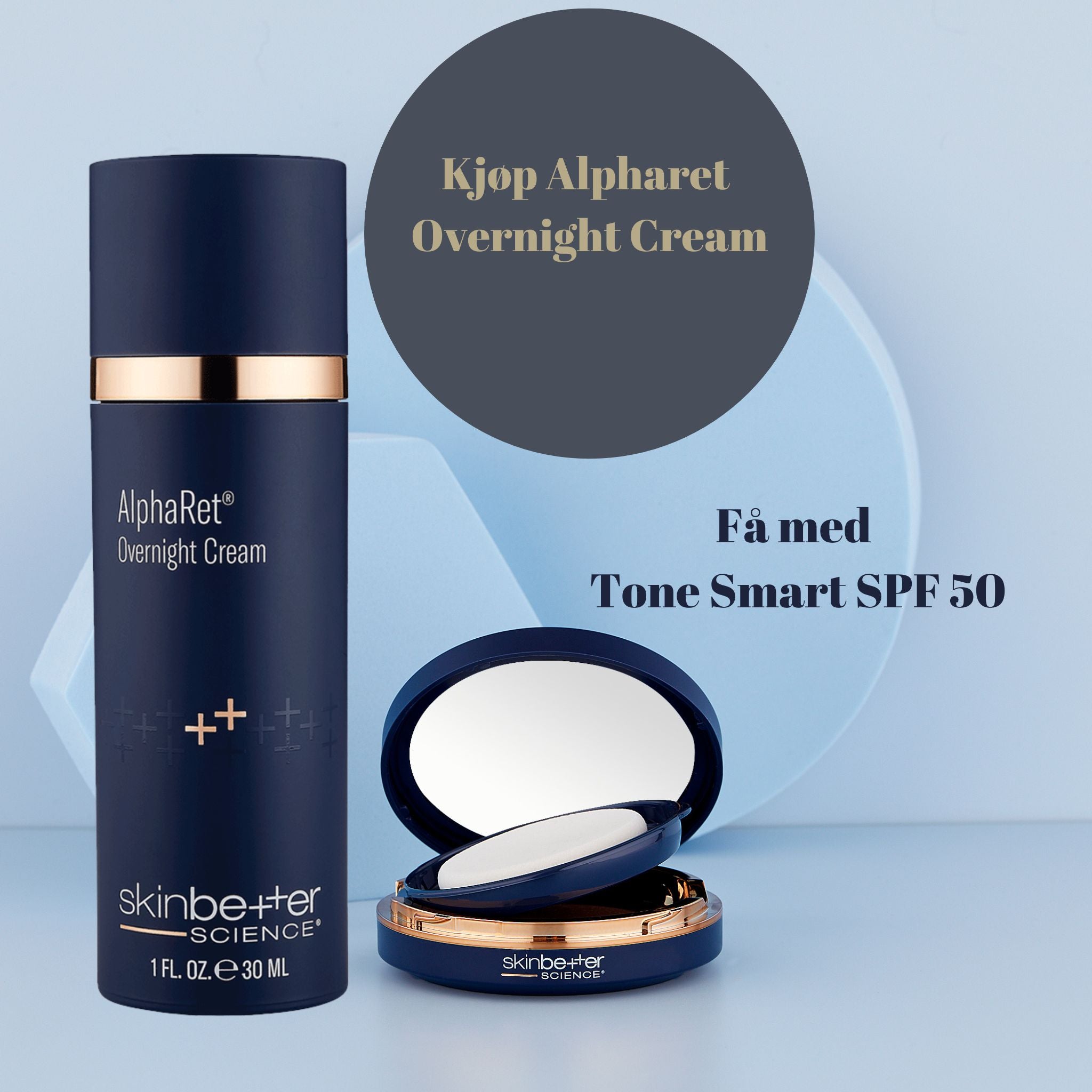 Skinbetter Science Kjøp Alpharet Overnight Cream-Få med Tone Smart SPF 50 - www.Hudonline.no 