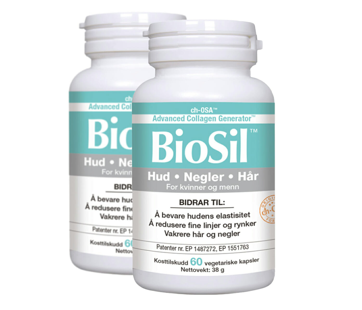 BioSil – Advanced Collagen Generator, 2 x 60 kapsler - www.Hudonline.no 