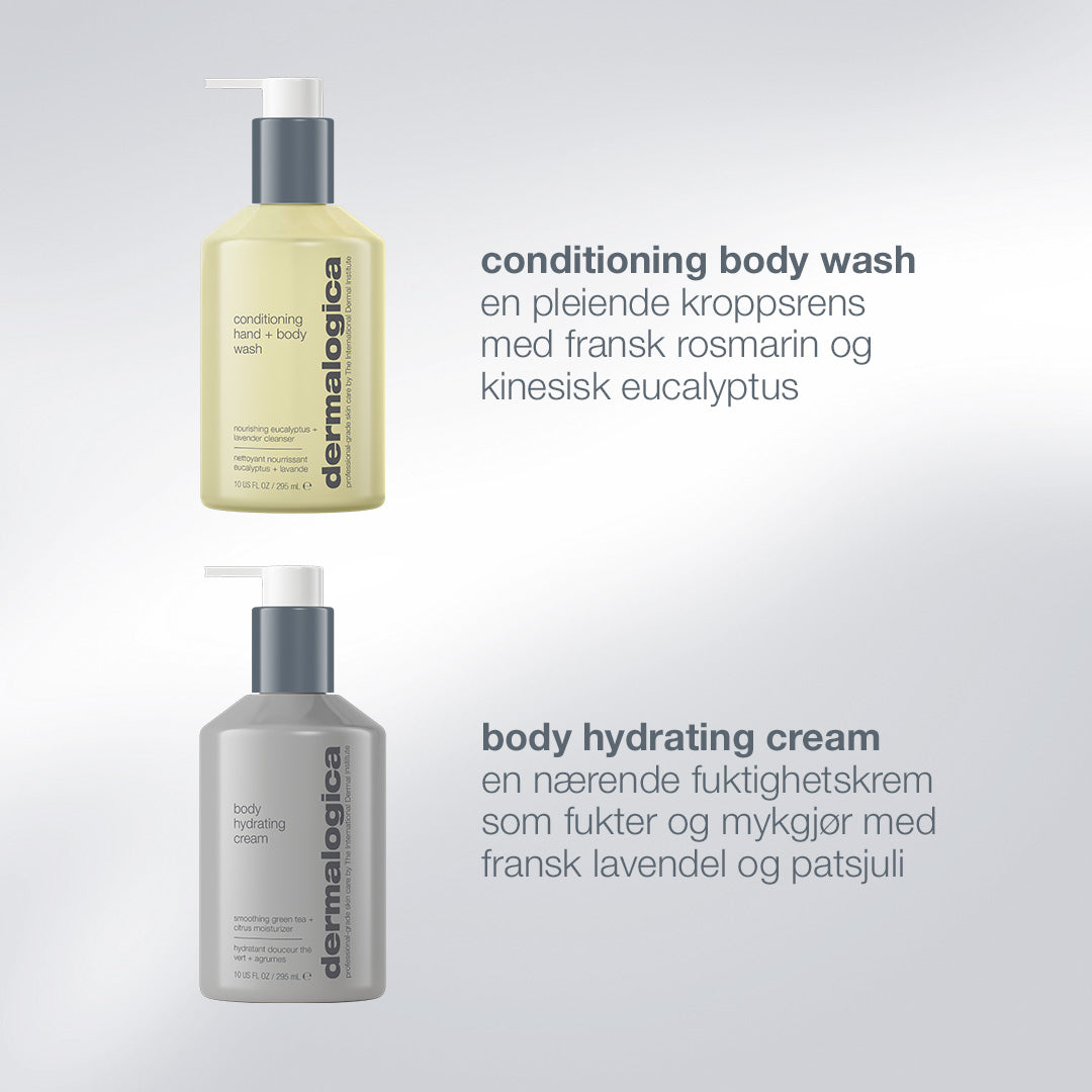 Conditioning Hand + Body Wash og Body Hydrating Cream