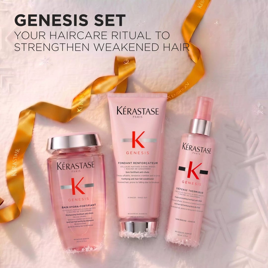 Innholdet i Kérastase Genesis Thermique Trio Holiday Set 2026
