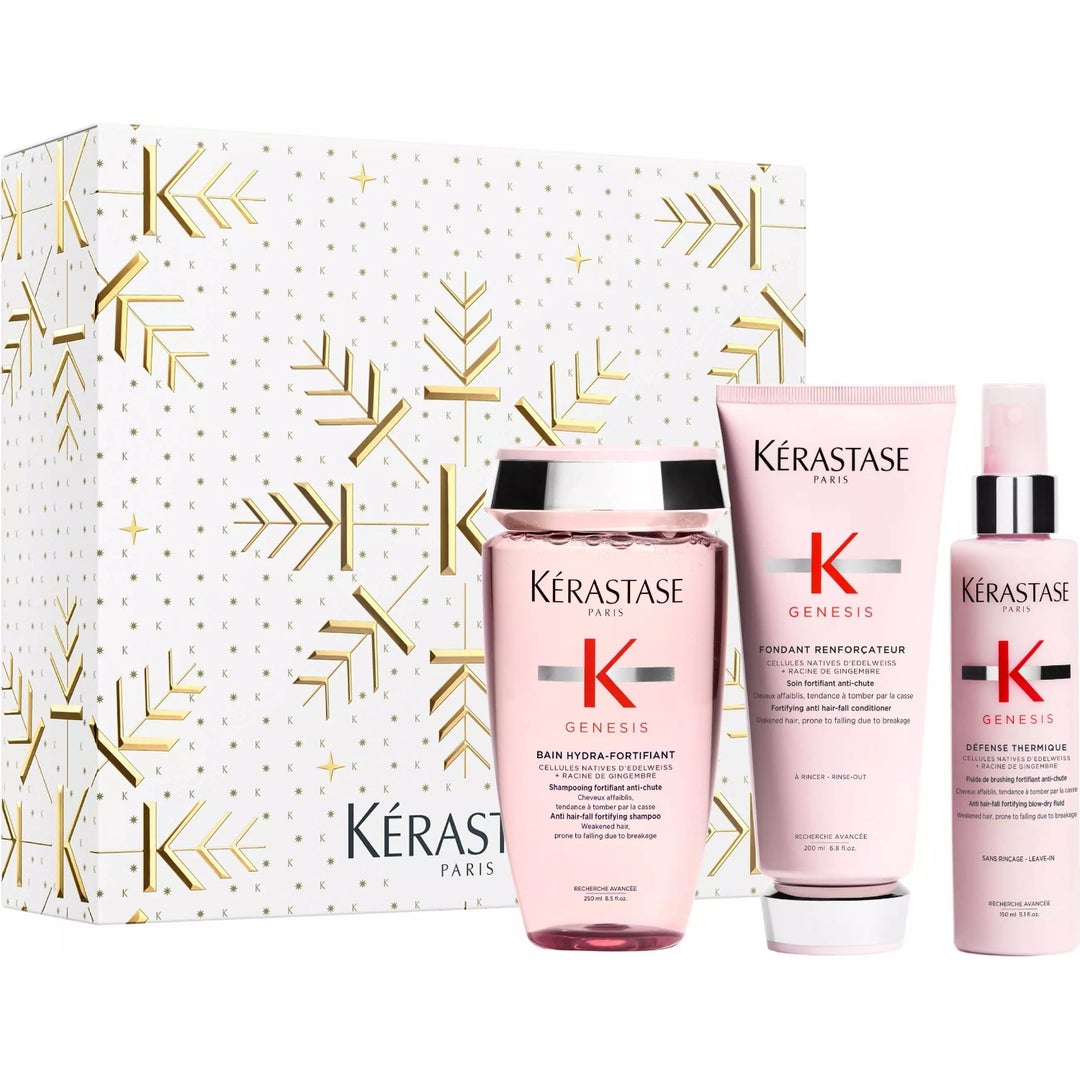 Kérastase Genesis Thermique Trio Holiday Set 2026 gaveeske med sjampo, balsam og fønefluid