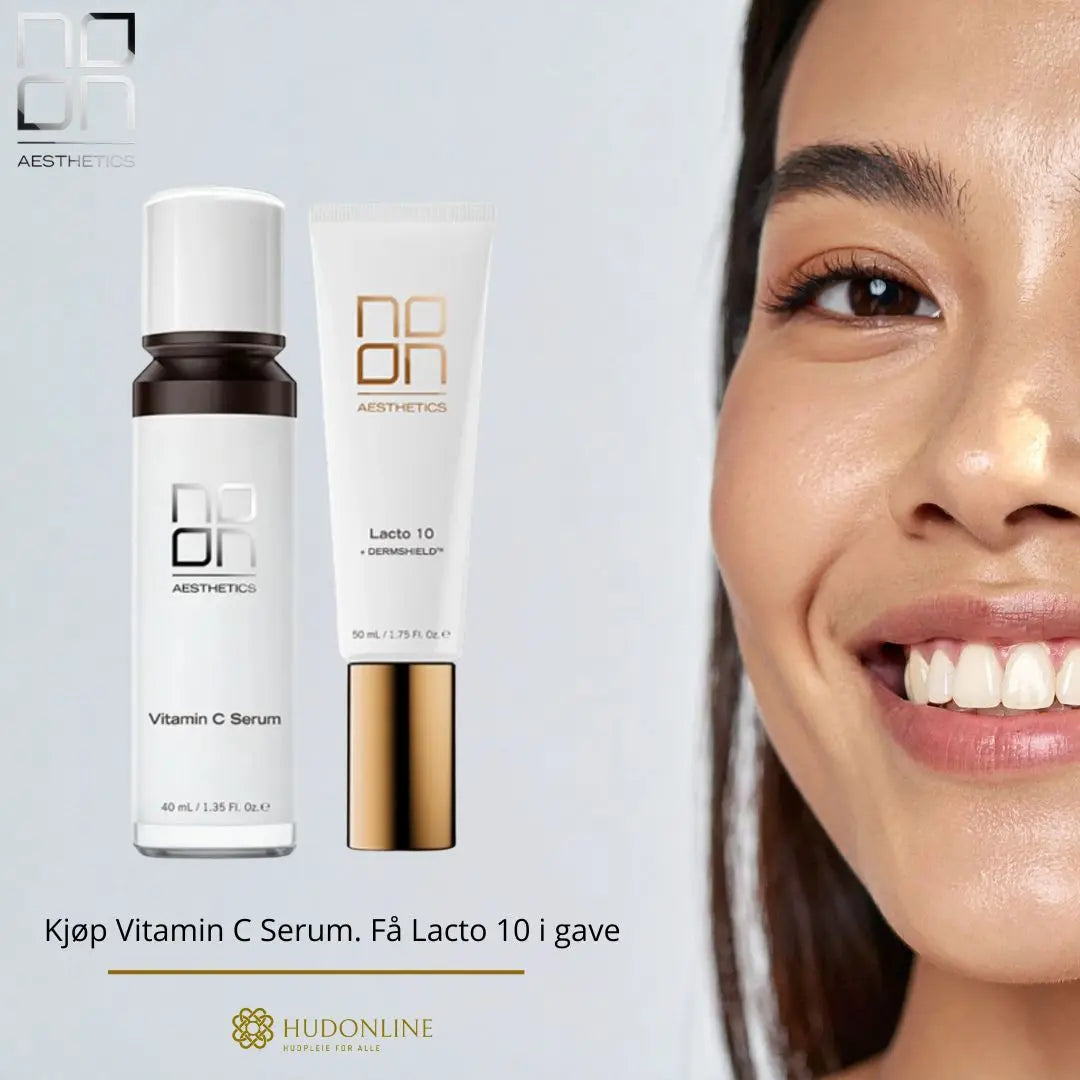 NOON Aesthetics Kampanje — Vitamin C Serum + Lacto-10 i gave