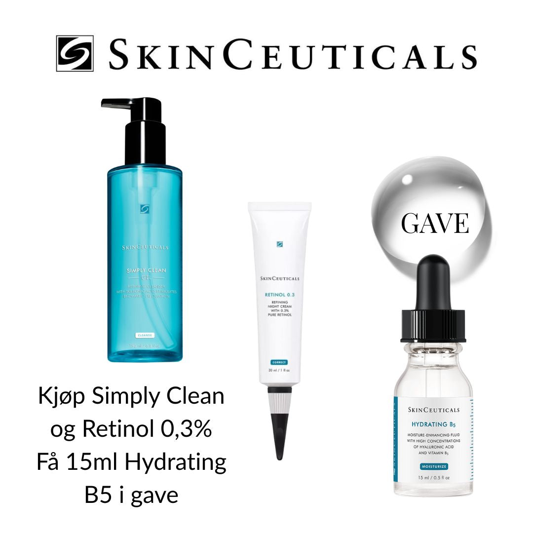 Skinceuticals Retinol Kampanje, få med gratis 15ml Hydrating B5 - www.Hudonline.no