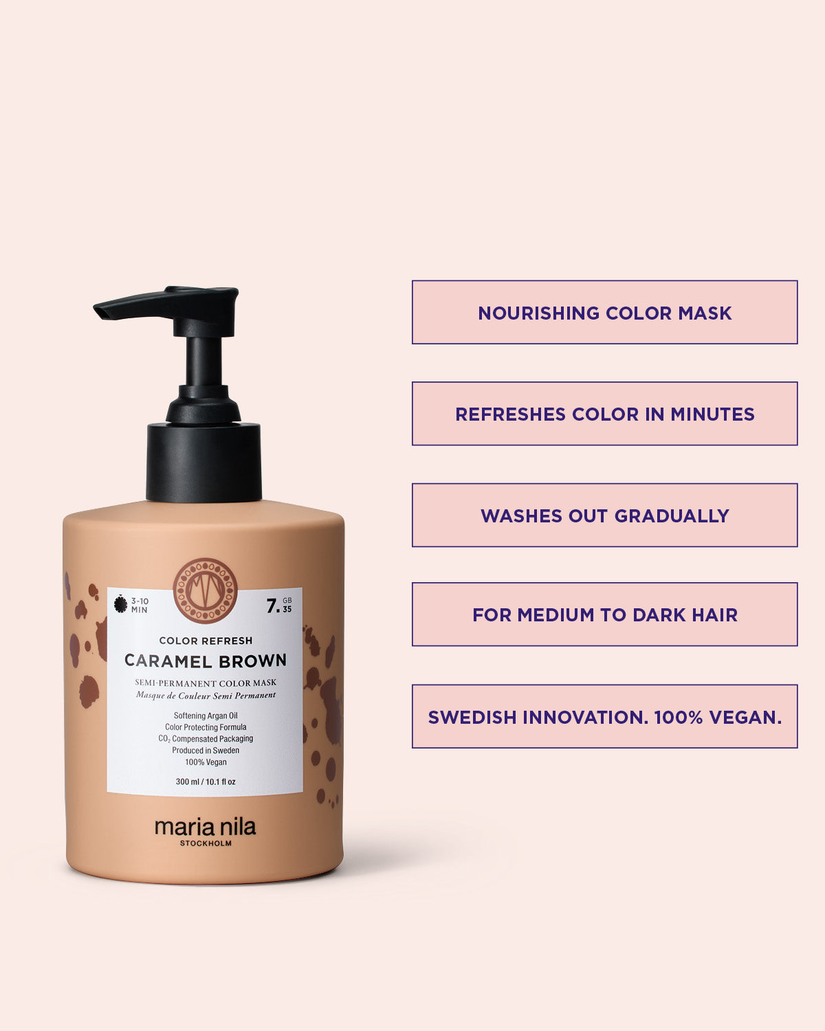 Maria Nila Colour Refresh Caramel Brown fordeler