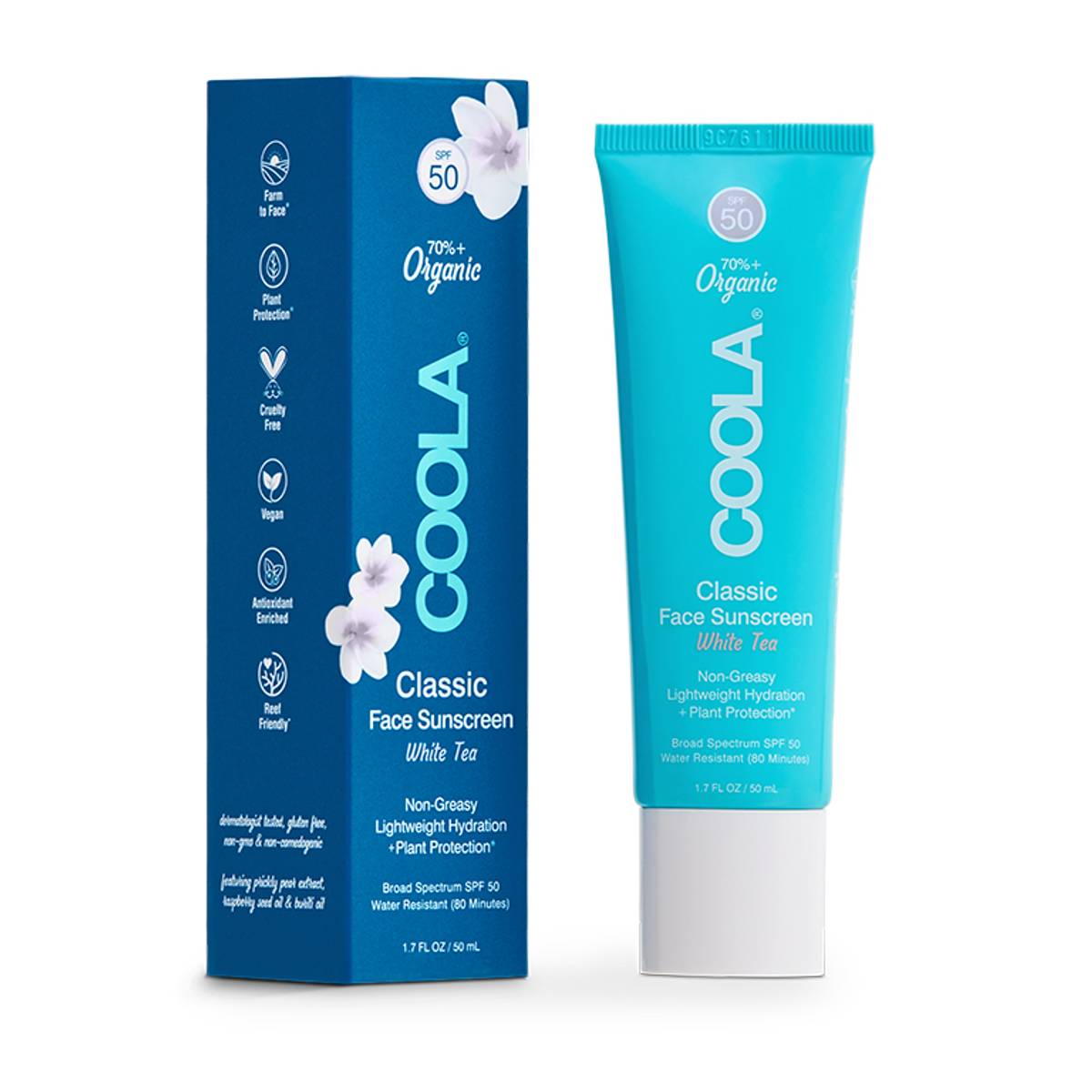 COOLA Classic Face Lotion White Tea SPF50 - www.Hudonline.no 