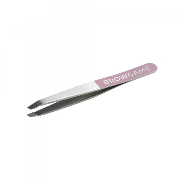 Browgame Cosmetics Original Tweezer Slanted Pink - www.Hudonline.no