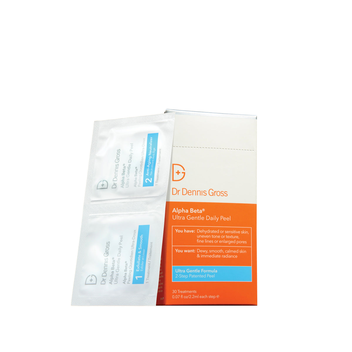 Dennis Gross Alpha Beta Face Peel Ultra Gentle PeelPads - www.Hudonline.no 
