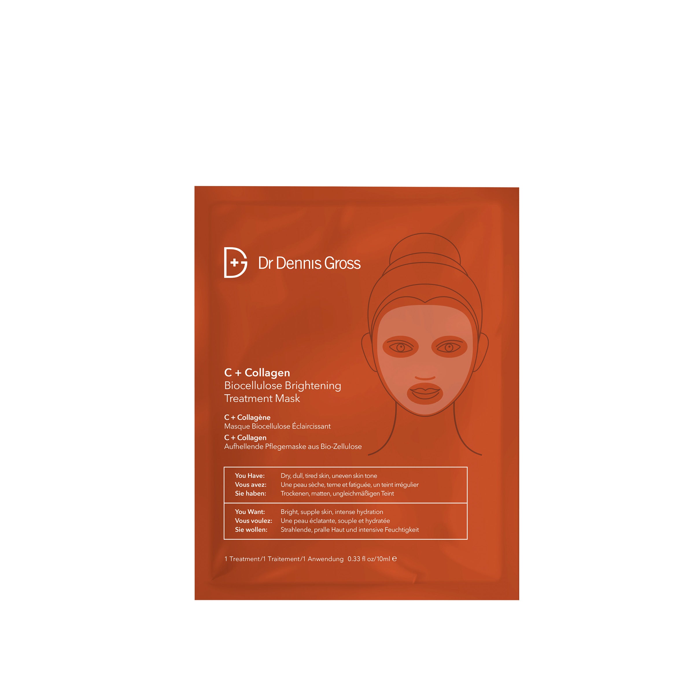 Dr. Dennis Gross Biocellulose Brightening Treatment Mask 1 Treatment